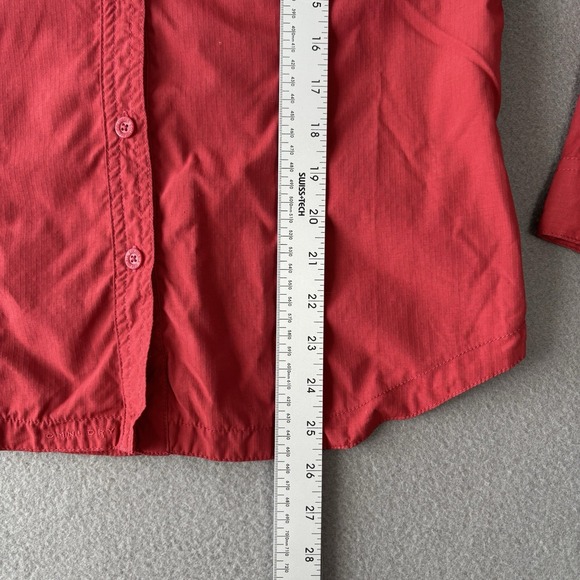 Columbia Omni Dry GRT Women's S Red Long Sleeve Button Down Shirt Outdoor Hiking - Picture 5 of 16